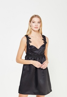 Платье LOST INK LACE TRIM FIT AND FLARE SATIN DRESS