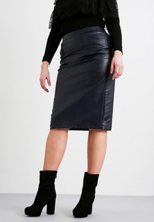 Юбка LOST INK PLUS PENCIL SKIRT IN PU WITH POCKETS