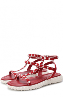 Замшевые сандалии Free Rockstud на массивной подошве Valentino