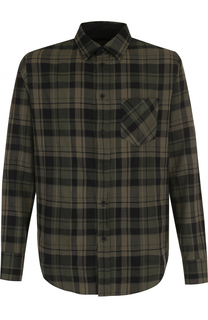 Хлопковая рубашка в клетку Rag&amp;Bone