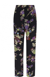 Укороченные шелковые брюки с принтом и эластичным поясом Isabel Marant