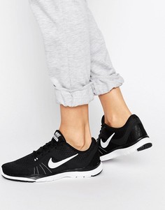 Черные кроссовки с белой отделкой Nike Flex 6 - Черный