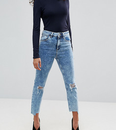 Рваные джинсы в винтажном стиле с завышенной талией ASOS PETITE FARLEIGH - Синий