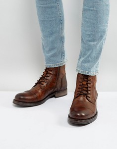 Кожаные ботинки на шнуровке Jack & Jones Russel - Коричневый