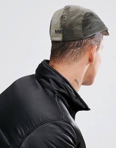 Велюровая кепка цвета хаки с вышивкой ASOS - Зеленый