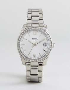Серебристые часы-браслет Fossil ES4317 Scarlette - Серебряный