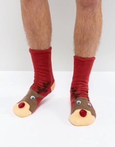 Новогодние носки с отделкой в виде оленя ASOS - Мульти