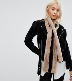 Полосатый шарф из искусственного меха ASOS - Рыжий Stitch &; Pieces