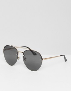 Серебристые солнцезащитные очки-авиаторы Quay Australia - Серебряный