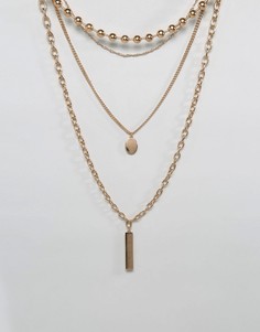 Золотистое многорядное ожерелье ALDO - Золотой