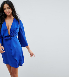 Платье мини с широкими рукавами Missguided Petite - Синий