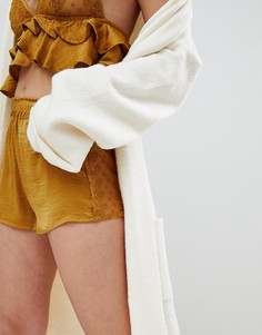 Трусы-шортики с кружевной отделкой New Look - Золотой