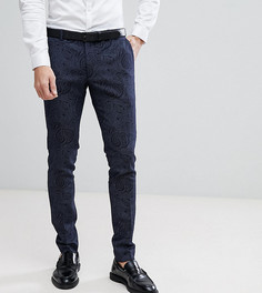 Супероблегающие брюки с принтом и добавлением шерсти Heart & Dagger - Темно-синий