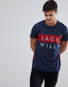 Синяя футболка с логотипом Jack Wills Bramshill - Синий