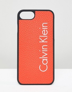Чехол для Iphone 7 с логотипом Calvin Klein - Оранжевый