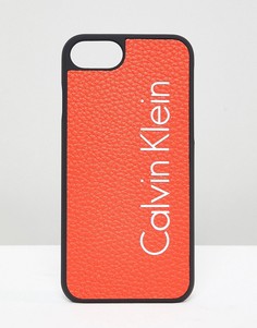 Чехол для Iphone 7 с логотипом Calvin Klein - Оранжевый