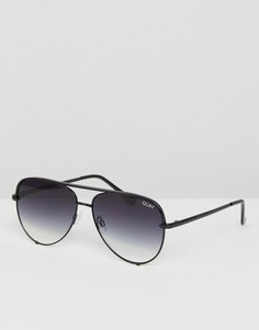 Солнцезащитные очки-авиаторы с затемненными стеклами Quay Australia X Desi - Черный