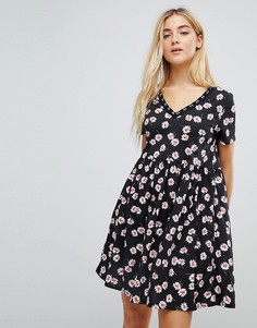 Свободное платье с цветочным принтом Daisy Street - Черный