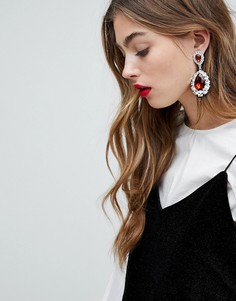 Большие броские серьги River Island - Серебряный