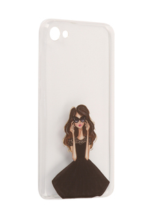 Аксессуар Чехол Meizu U10 With Love. Moscow Silicone Girl in a Dress 6817