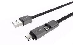 Аксессуар Nillkin Plus Cable 2 in 1 Micro USB - Type-C Black P-DC NK-Plus