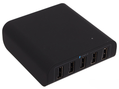 Зарядное устройство Deppa 5 USB 8A Black DEP-11378