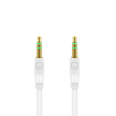 Аксессуар Prime Line AUX Slim 3.5mm 1m White PRL-7000