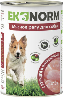 Корм Ekonorm Мясное рагу Курица с Потрошками 410g для собак