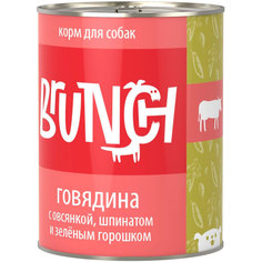 Корм Brunch Говядина с овсянкой шпинатом и зеленым горошком 850g для собак