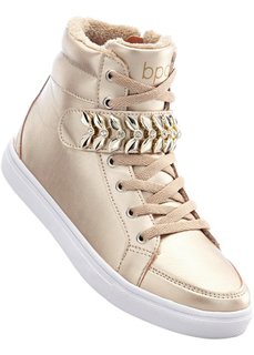 Ботинки на шнуровке (золотистый металлик) Bonprix