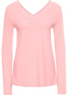 Футболка, базовый гардероб (розовый) Bonprix