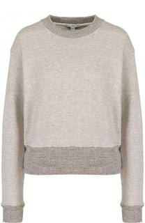 Хлопковый пуловер свободного кроя с круглым вырезом James Perse