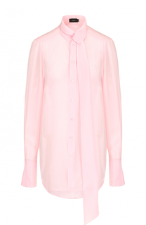 Полупрозрачная блуза свободного кроя с воротником аскот Joseph