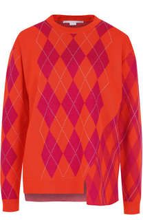 Шерстяной пуловер свободного кроя с круглым вырезом Stella McCartney