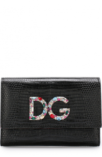 Кожаный кошелек с клапаном и логотипом бренда Dolce &amp; Gabbana