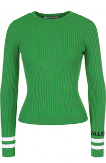 Облегающий пуловер с круглым вырезом Valentino