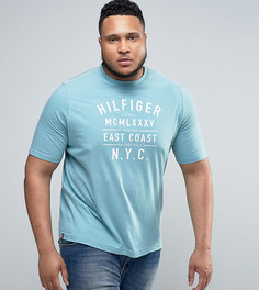 Голубая футболка с логотипом Tommy Hilfiger PLUS Ryan - Синий