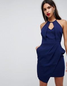 Асимметричное платье Adelyn Rae Tami - Темно-синий