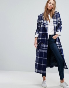 Удлиненное шерстяное пальто в клетку Tommy Hilfiger Denim - Мульти