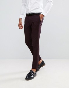 Темно-бордовые брюки скинни Burton Menswear - Коричневый