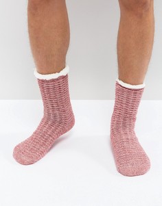 Красные слиперы-носки с отделкой ASOS - Красный
