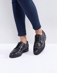 Кожаные туфли с заклепками ASOS MONTEREY - Черный