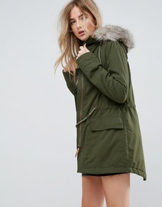 Парка с подкладкой из искусственного меха Parka London Abigaile - Зеленый