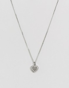 Серебристое ожерелье с подвеской-сердечком Michael Kors - Серебряный