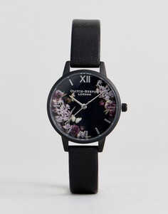 Часы с черным кожаным ремешком Olivia Burton OB16AD22 - Черный