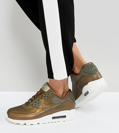 Золотистые кроссовки Nike Air Max 90 Premium - Золотой