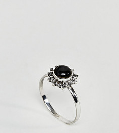 Серебряное кольцо с ониксом Reclaimed Vintage - Серебряный