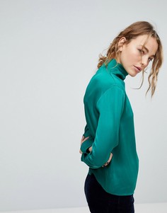 Блузка с высоким воротом Weekday - Зеленый