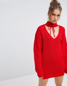 Свободный джемпер с манжетами на завязках Glamorous - Красный