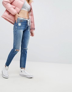 Джинсы с завышенной талией и рваными коленями Tommy Jeans Izzy - Синий